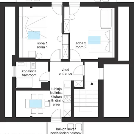 Quarto em Acomodações Particulares Destina, Bohinj