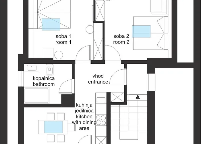 Privat bolig Destina, Bohinj